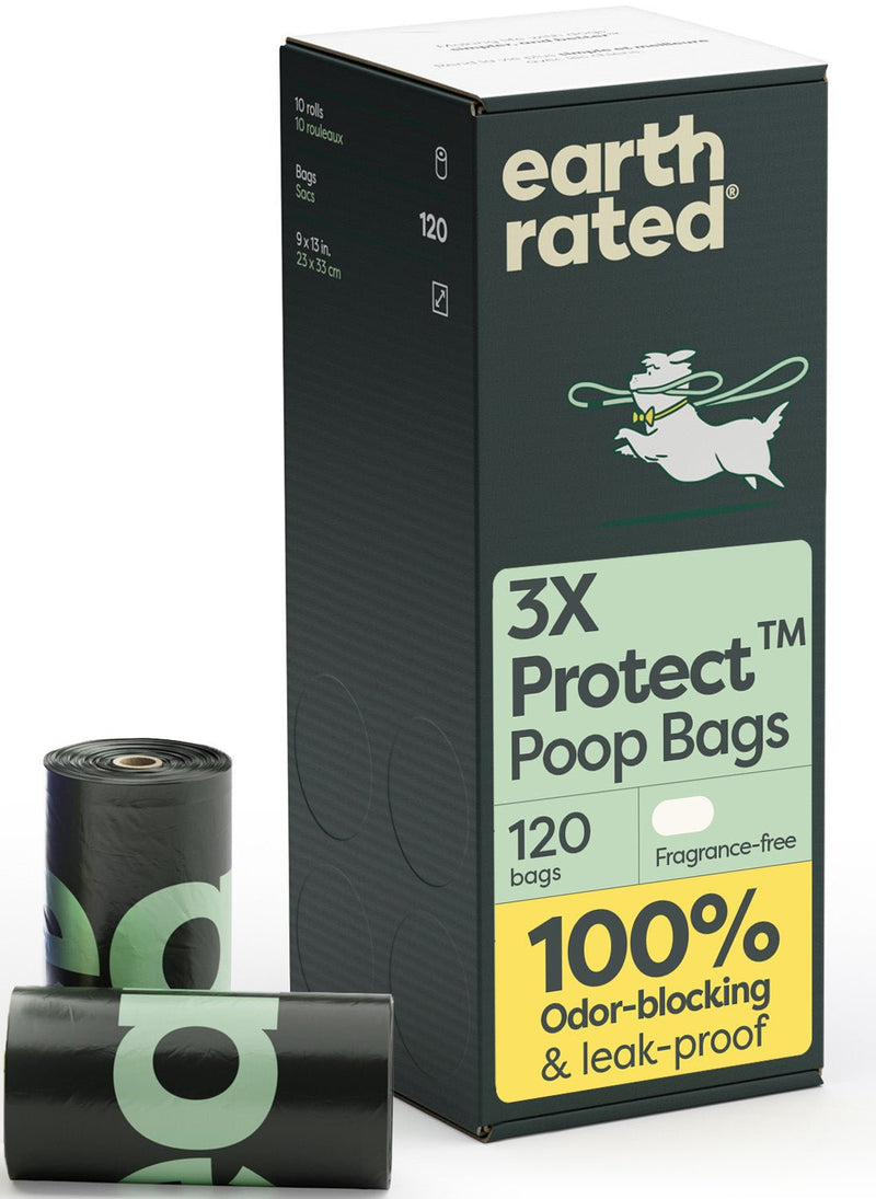 Odor-Blocking Dog Poop Bags Refill Rolls With 3X Protect Technology U0